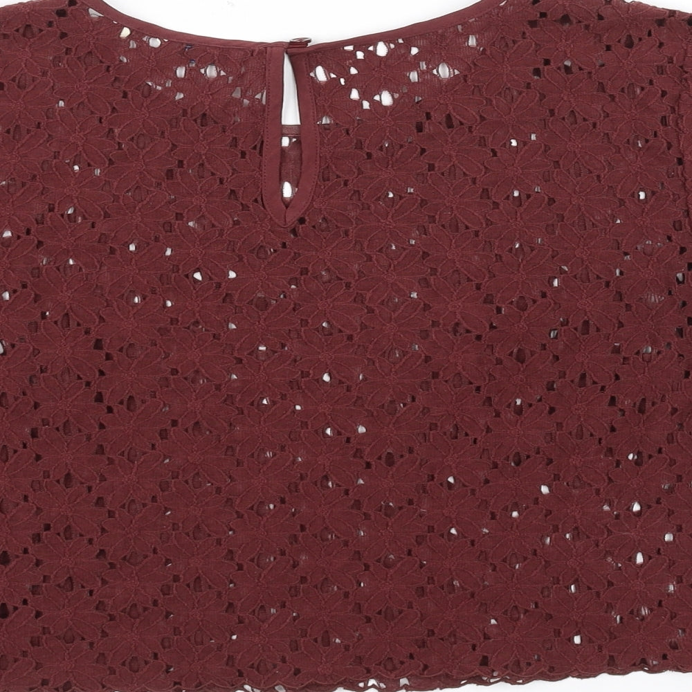 Jack Wills Womens Brown Basic T-Shirt Size 8