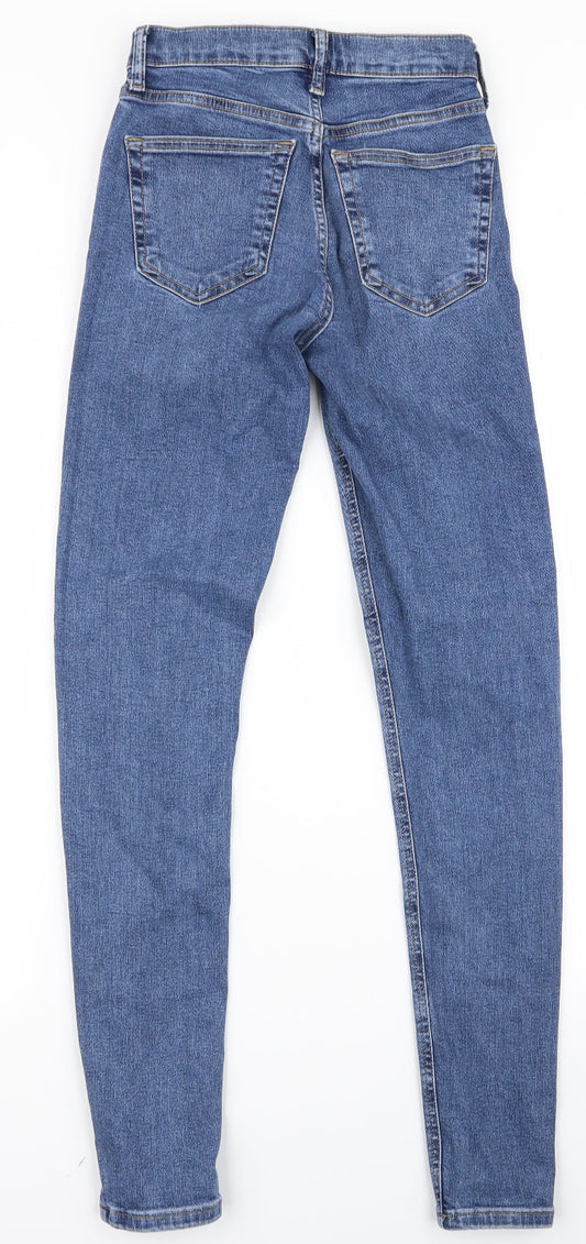 Topshop Womens Black Skinny Jeans Size 25 L28 in