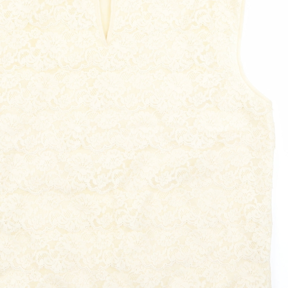 Womens UK Size 12 st michael Beige Basic Blouse