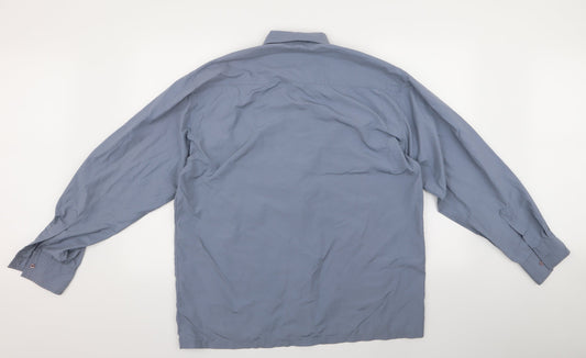 edge Mens Blue Button-Up Size XL
