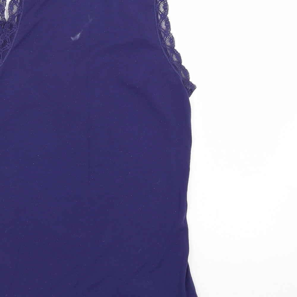 TU Womens Blue Basic Tank Size 10