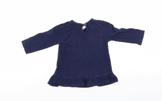 George Girls Blue Pullover Jumper Size 6-9 Months