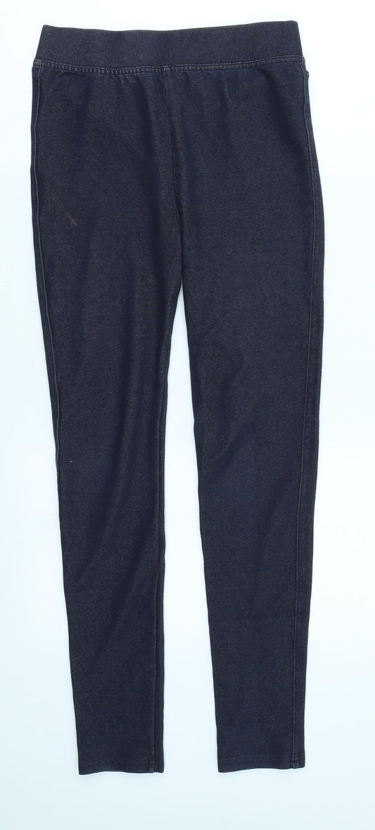 Additional front view of Dorothy Perkins women’s blue denim jegging jeans, size UK 8, 25-inch leg