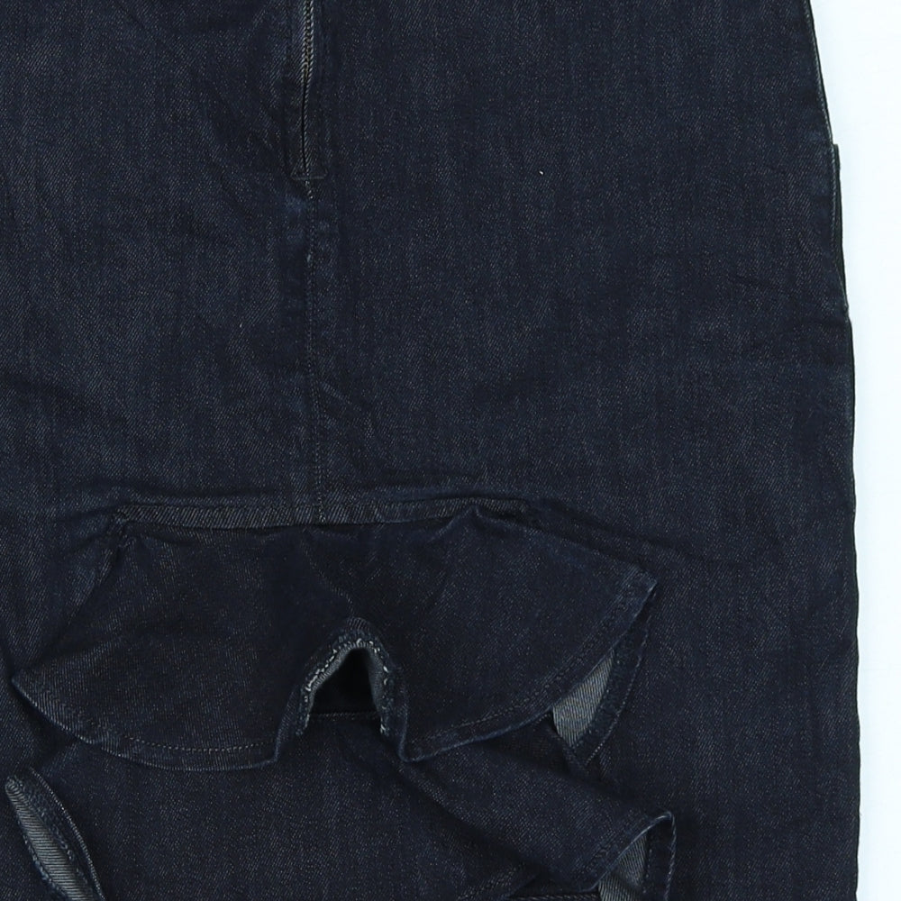 Miss Selfridge Womens Blue Denim A-Line Skirt Size 10