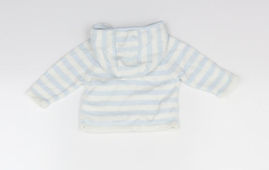 John Lewis White Spotted Full Zip Jumper Size 0-3 Months