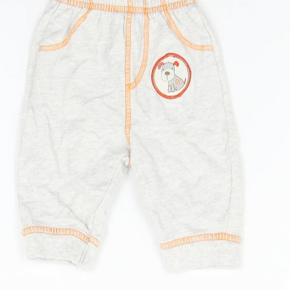 George Boys Grey Jogger Jeans Size 3-6 Months - Dog print