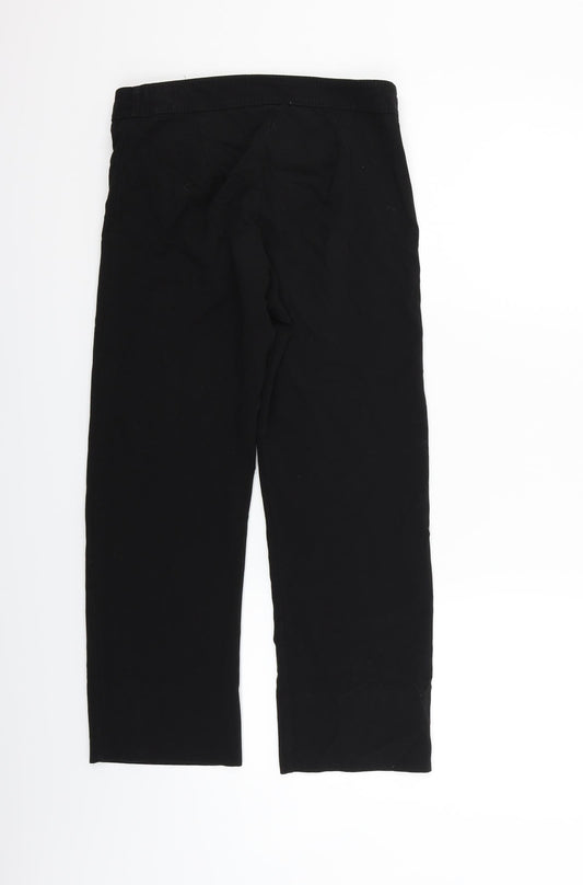Womens UK Size 6 Preworn Regular Fit Black Trousers