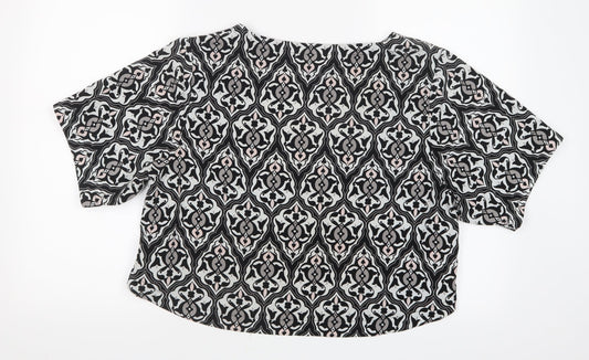 Womens UK Size 12 H&M Black Basic Blouse