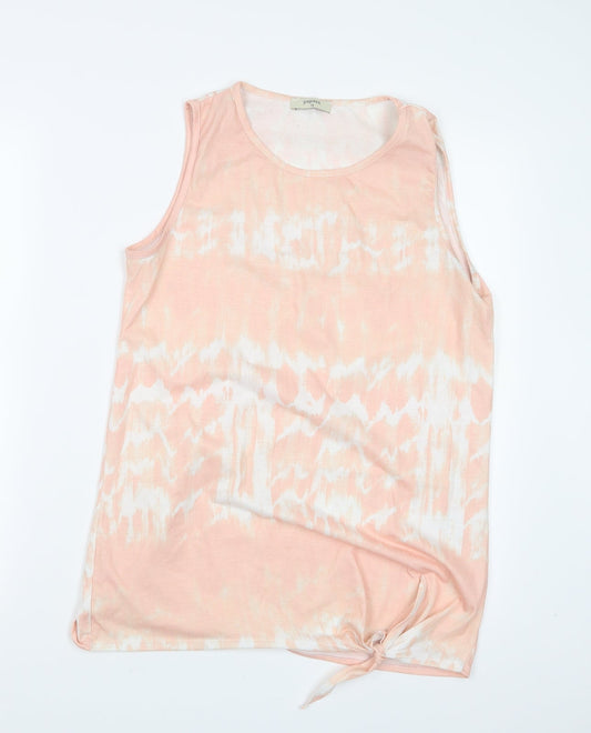 Papaya Womens Pink Geometric Basic Tank Size 10