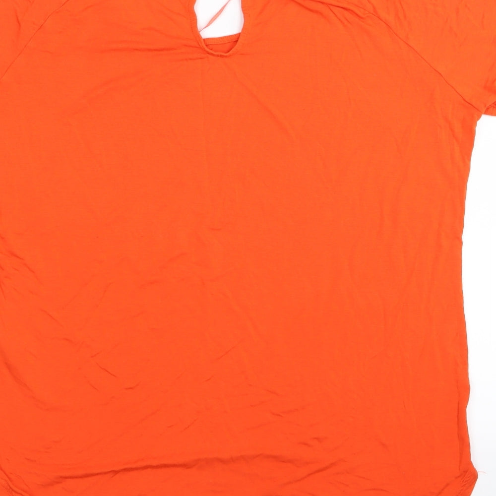 F&F Womens Orange Basic T-Shirt Size 12