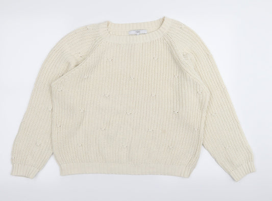 NEXT Womens Ivory Pullover Jumper Size S