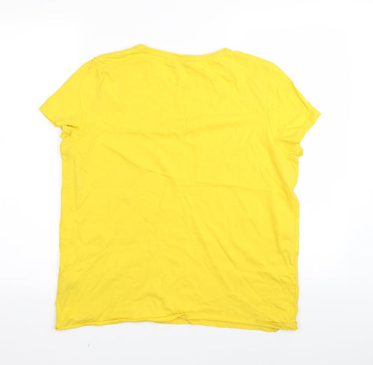 Primark Womens Yellow Basic T-Shirt Size 12