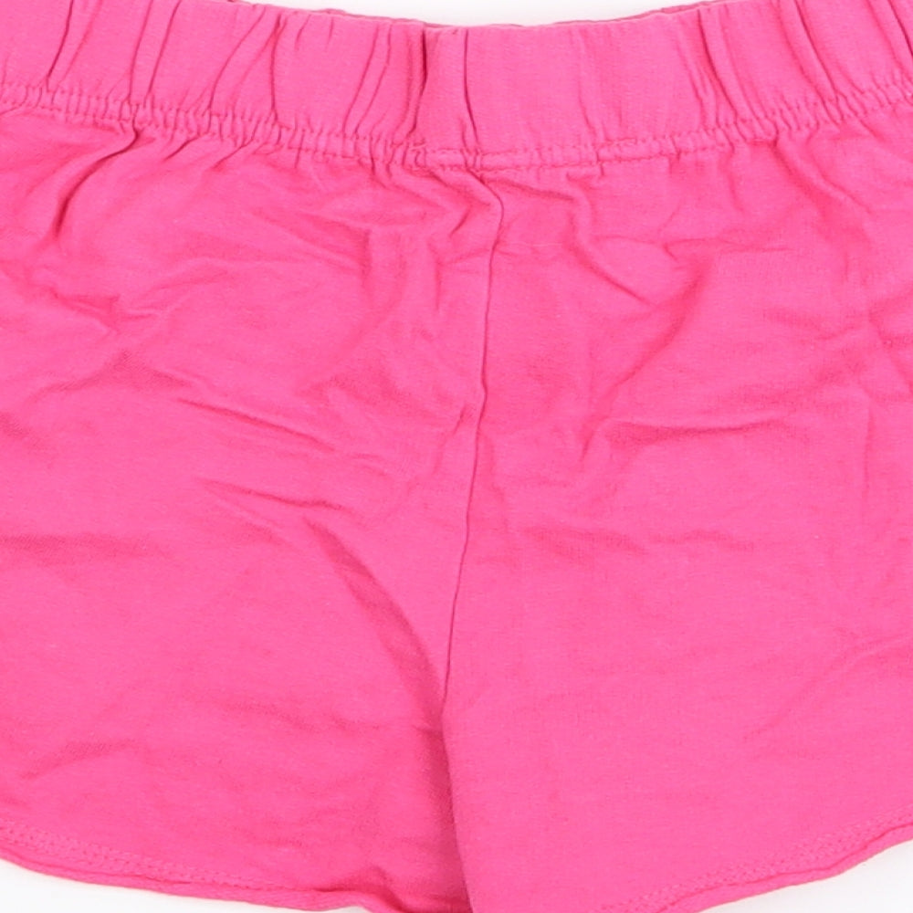 Brand and care label for Primark women’s pink sweat shorts, size UK 6