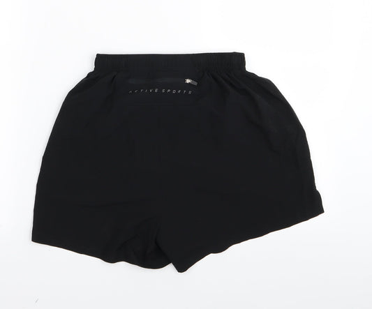 F&F Mens Black Cargo Shorts Size XS - Stretch waistband