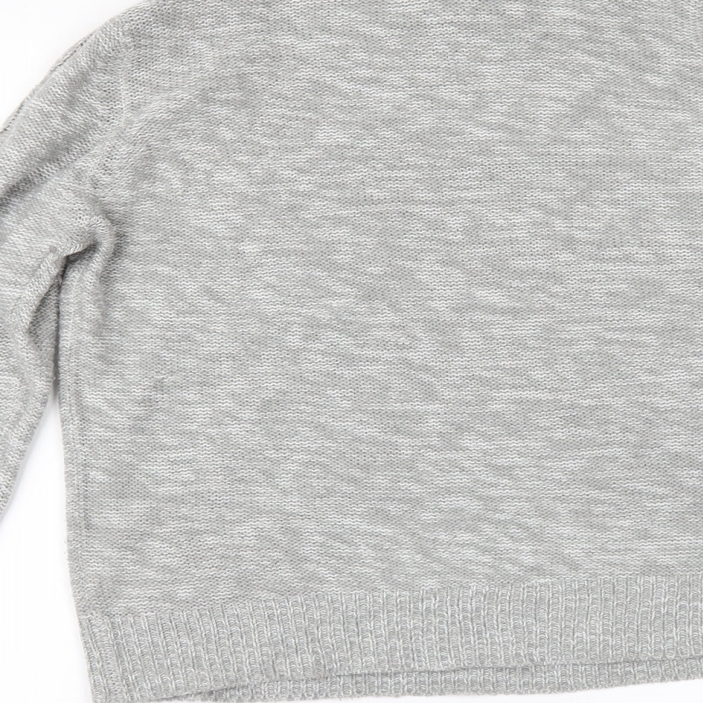 Brand and care label for Papaya women’s grey jumper, size L
