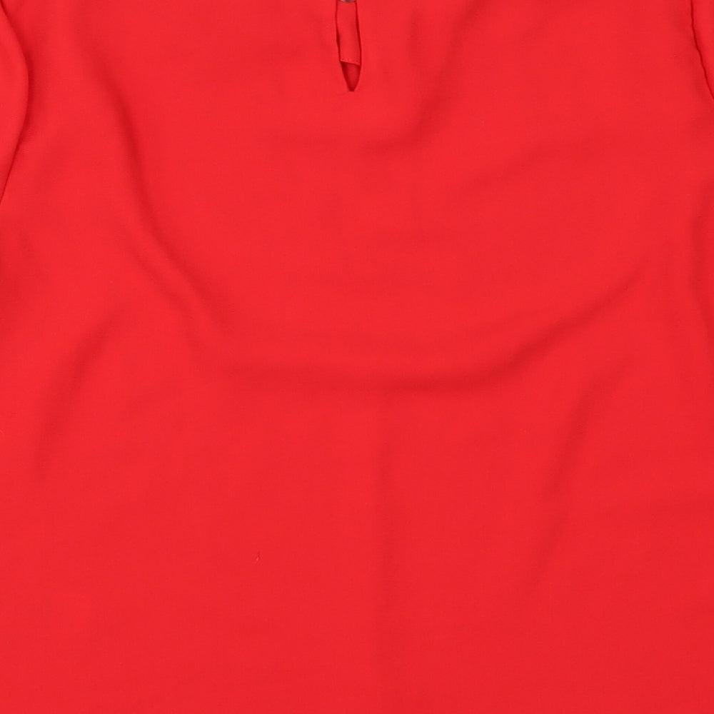 Womens UK Size 8 New Look Red Tunic Blouse