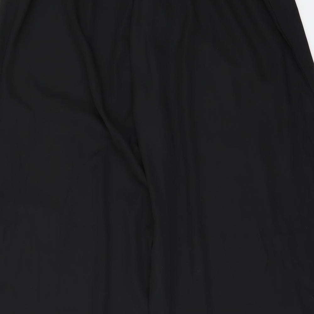 Womens UK Size XL Preworn Regular Fit Black Trousers