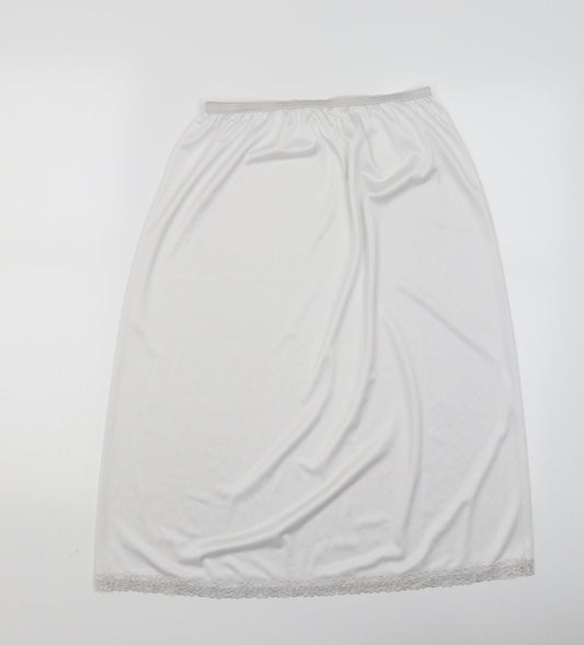 M&S Womens White   A-Line Skirt Size 12
