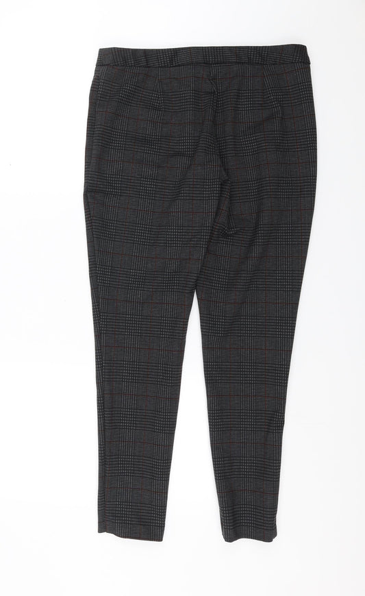 George Womens Grey Check Trousers Size 14 L27 in