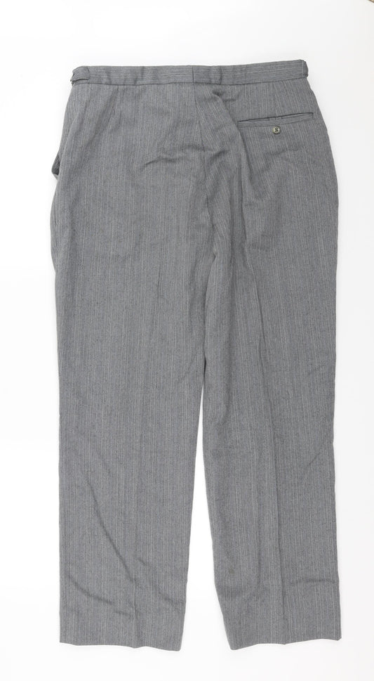 Mens UK Size 34 in Charles James Regular Fit Grey Trousers