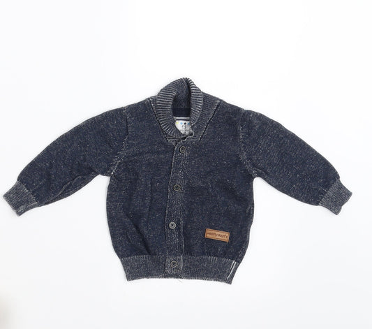 Earlydays Boys Blue Cardigan Jumper Size 3-6 Months