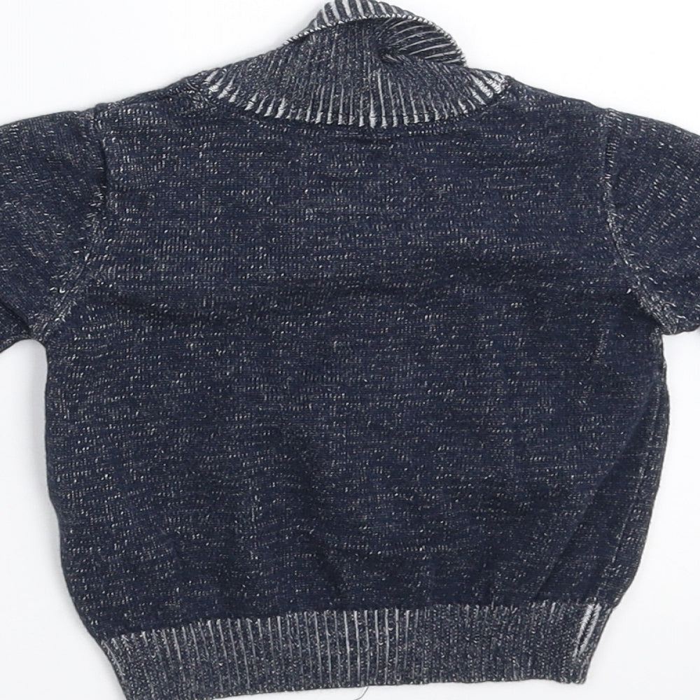 Earlydays Boys Blue Cardigan Jumper Size 3-6 Months