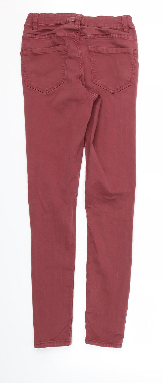 George Womens Red Skinny Jeans Size 8 L30 in