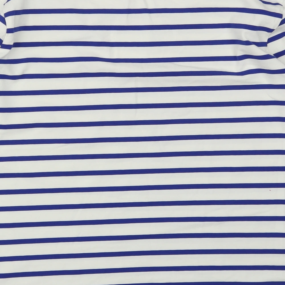 Womens UK Size M Preworn Blue Basic Polo