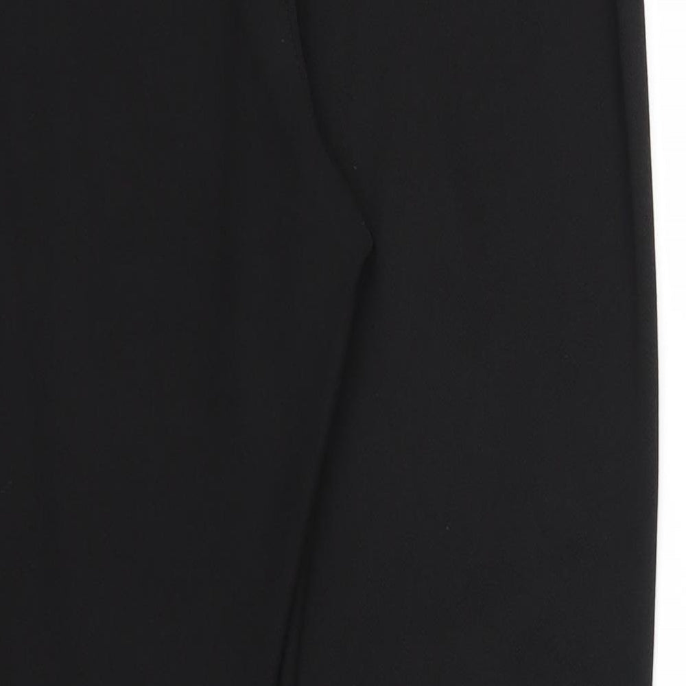 Womens UK Size 16 Preworn Regular Fit Black Trousers