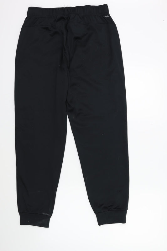 Mens UK Size M VICTOR Regular Fit Sweatpants Black Trousers