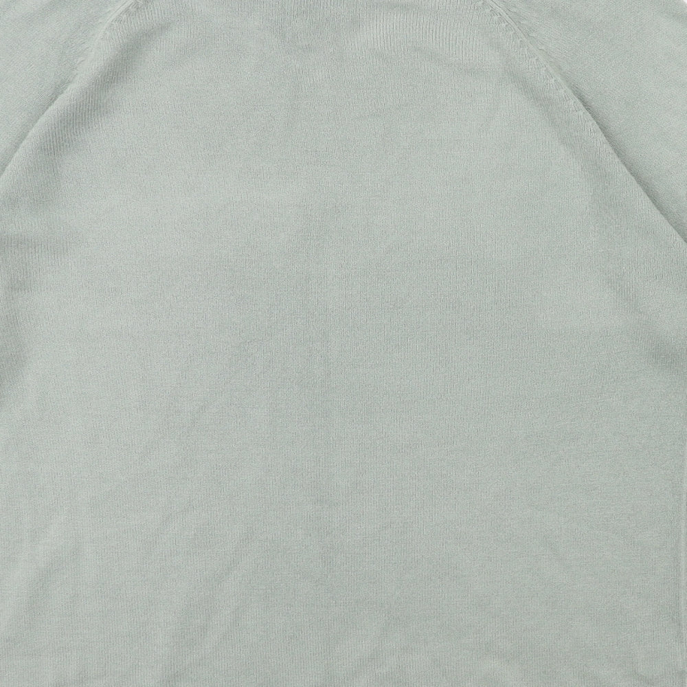 zantos Mens Green Knit Pullover Jumper Size S