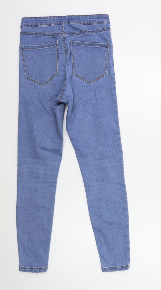 Denim & Co. Womens Blue Denim Skinny Jeans Size 10 L27 in