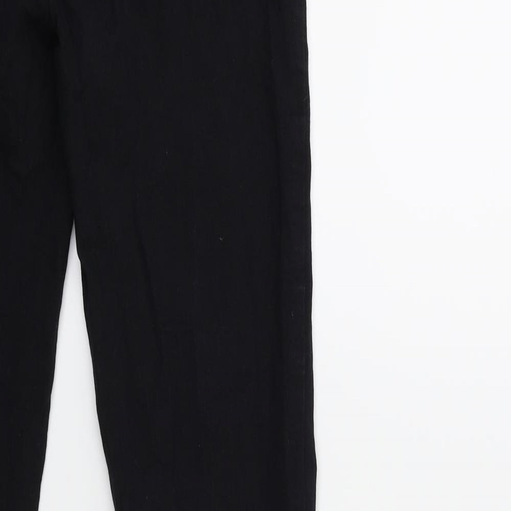 Brand and care label for Denim & Co. women’s black denim jegging jeans, size UK 10, 31-inch leg