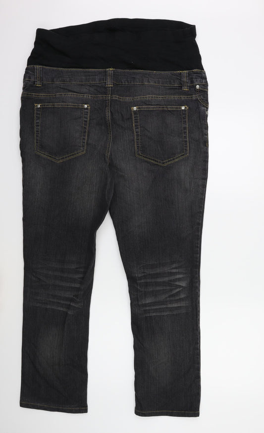 Womens UK Size 40 in Preworn Regular Fit Tapered Grey Jeans