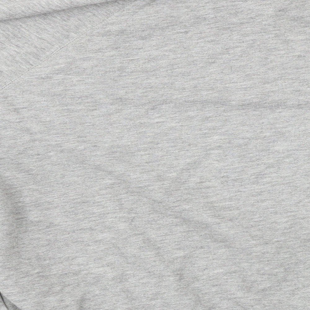 Brand and care label for H&M women’s grey jumper, size S