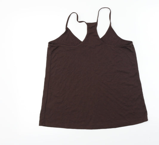 Womens UK Size 10 NEXT Brown Basic T-Shirt
