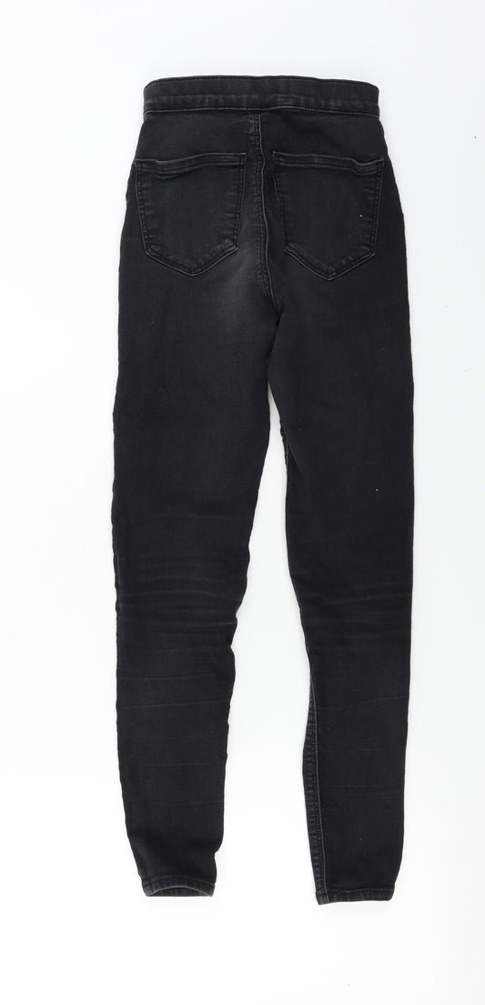 Topshop Womens Black Straight Jeans Size 26 in L30 in
