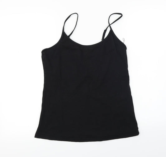 Womens UK Size 16 Papaya Black Basic T-Shirt