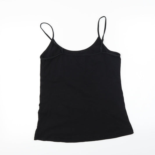 Womens UK Size 16 Papaya Black Basic T-Shirt