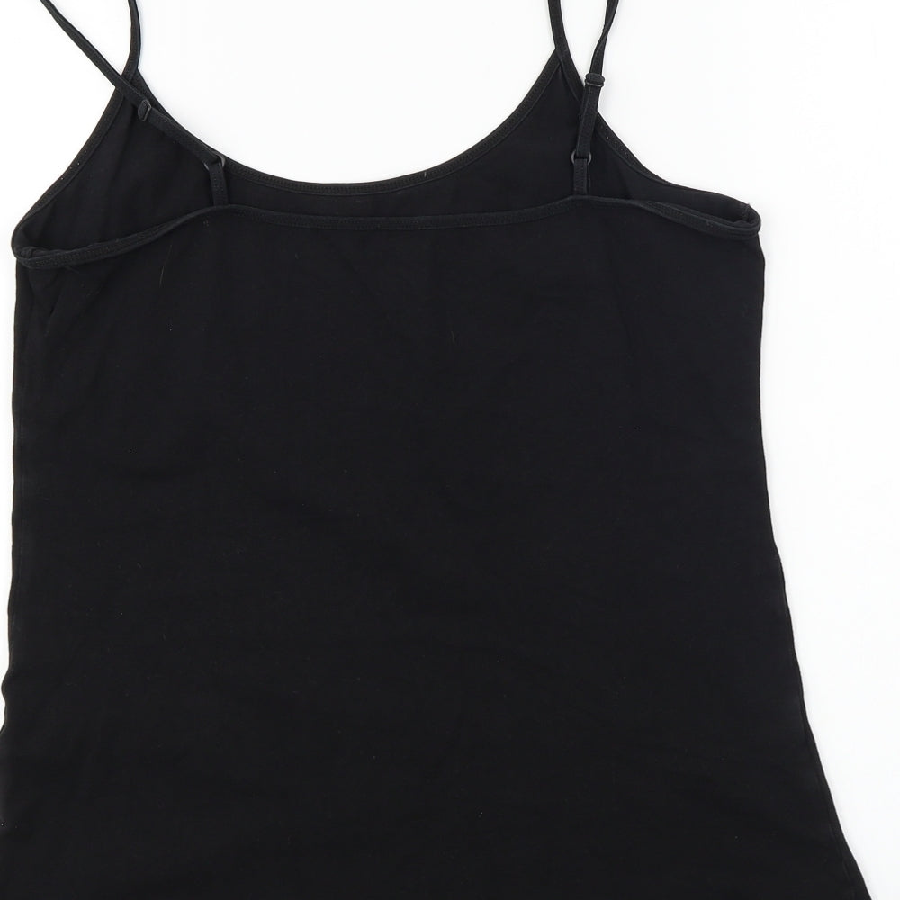 Womens UK Size 16 Papaya Black Basic T-Shirt
