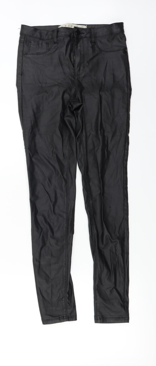Womens UK Size 10 denim co Regular Fit Black Trousers
