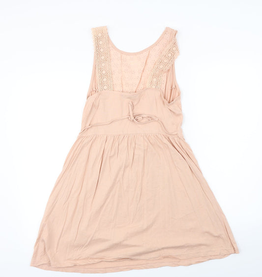 Back view of Atmosphere women’s pink a-line, size UK 14