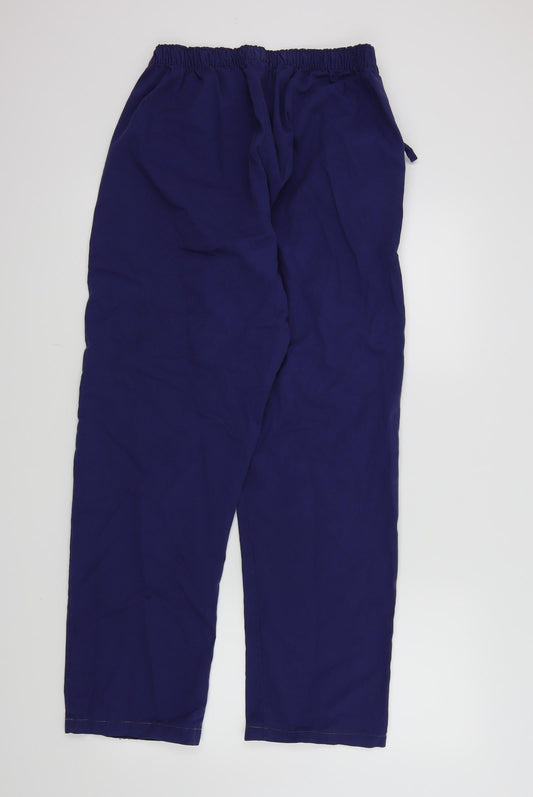 Womens UK Size L Preworn Regular Fit Blue Trousers