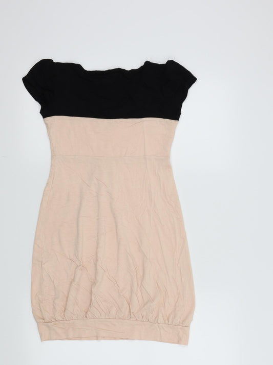 Atmosphere Womens Pink Colourblock A-Line Size 10