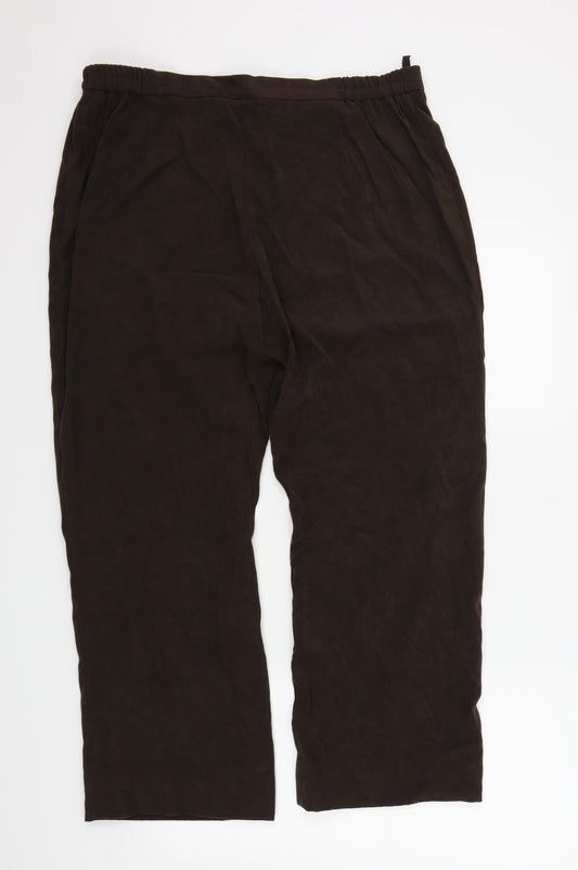 EWM Womens Brown Trousers Size 20 in L30 in