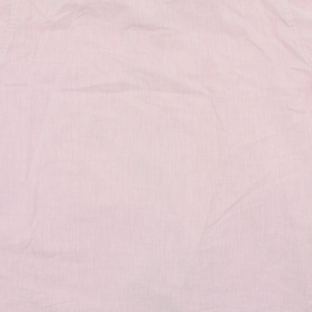 Mens UK Size M jonelle Pink Button-Up Short Sleeve Casual Shirt
