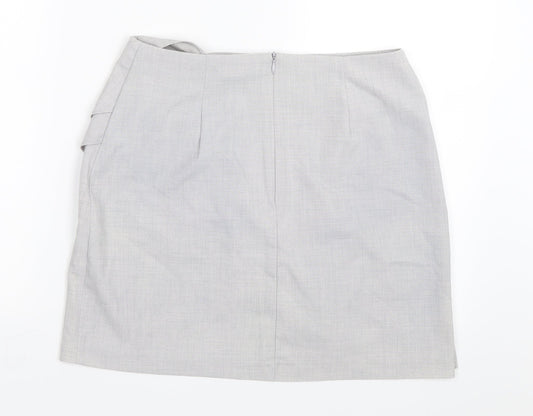New Look Womens Grey Mini Skirt Size 10