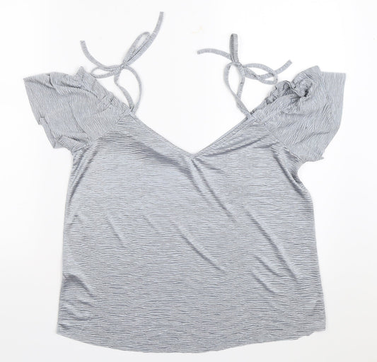 New Look Womens Silver Basic Blouse Size 10
