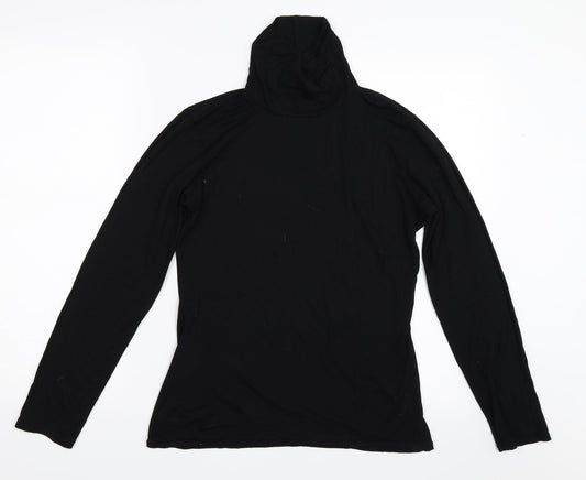 Womens UK Size S CMD Black Basic T-Shirt