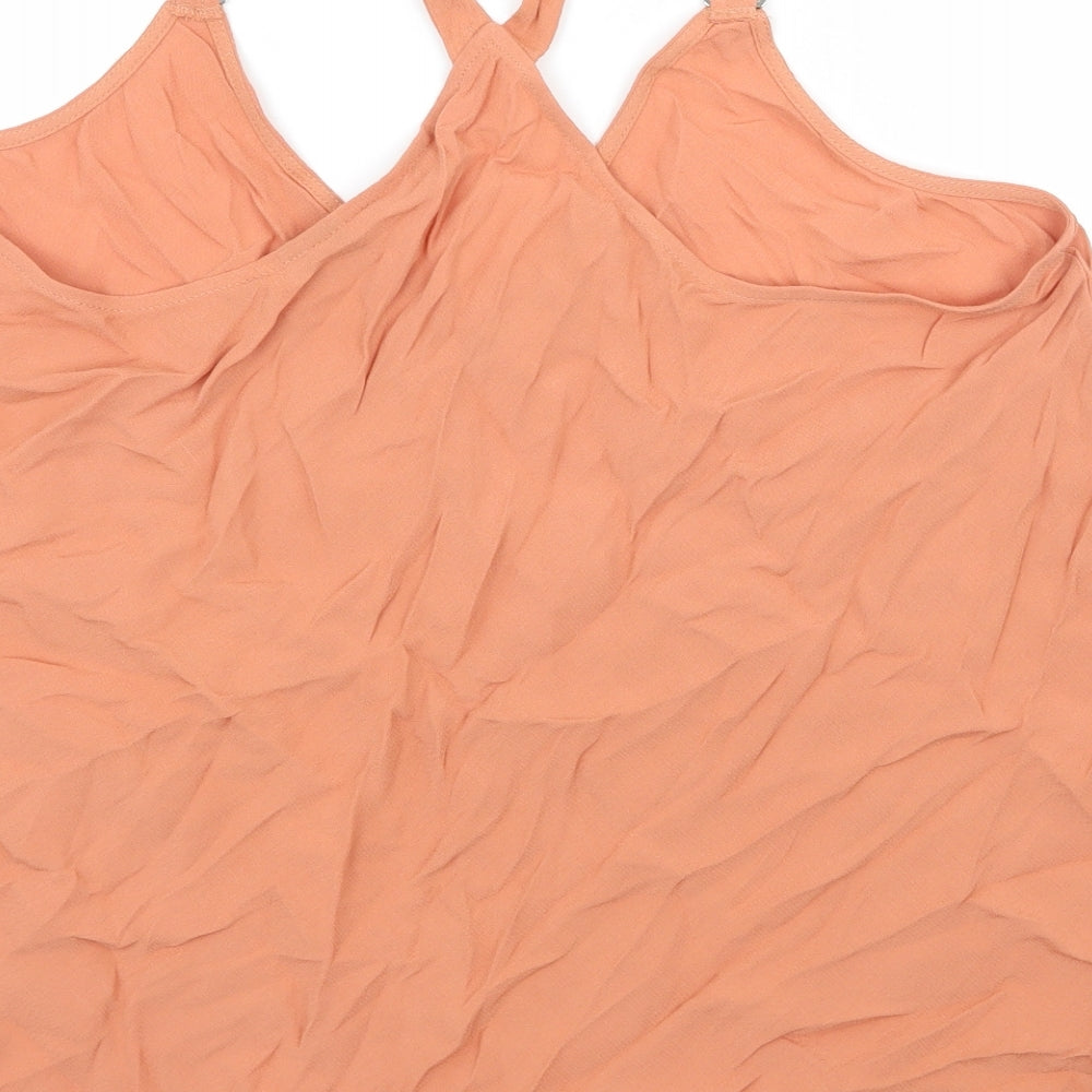 Womens UK Size 14 New Look Orange Camisole Tank
